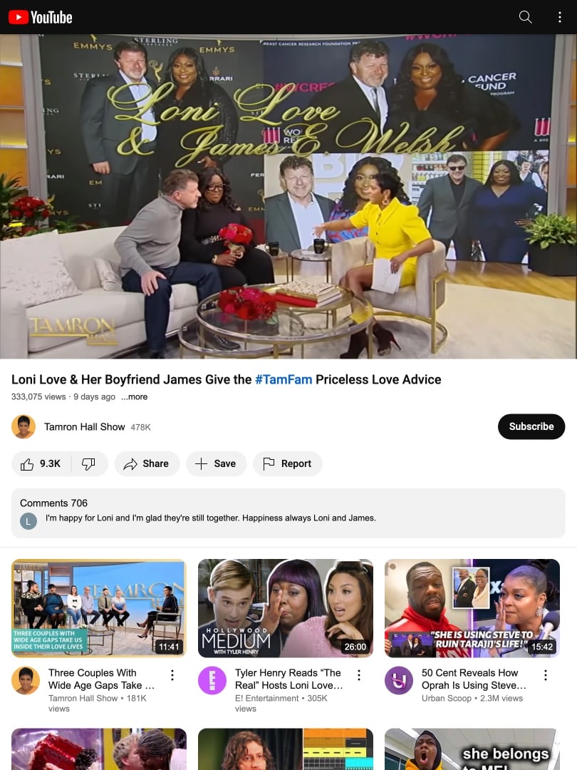 Loni Love & James Welsh